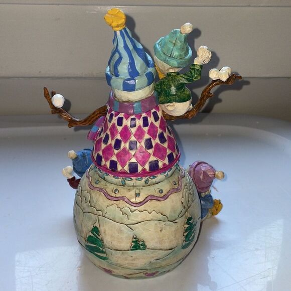 New in Box Jim Shore Disney Traditions Country Christmas Fun Snowman Figurine - Picture 5 of 10